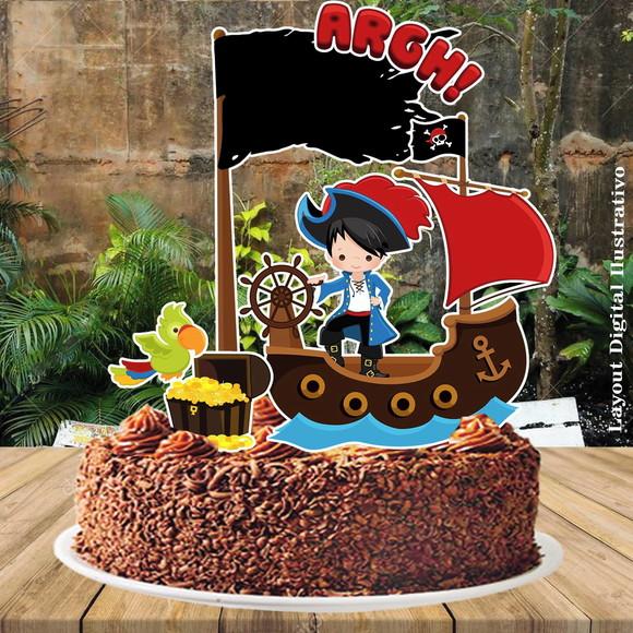 Topo de Bolo Pirata - 2334 Arquivo Digital