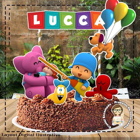 Topo de Bolo Pocoyo - 4727 Arquivo Digital