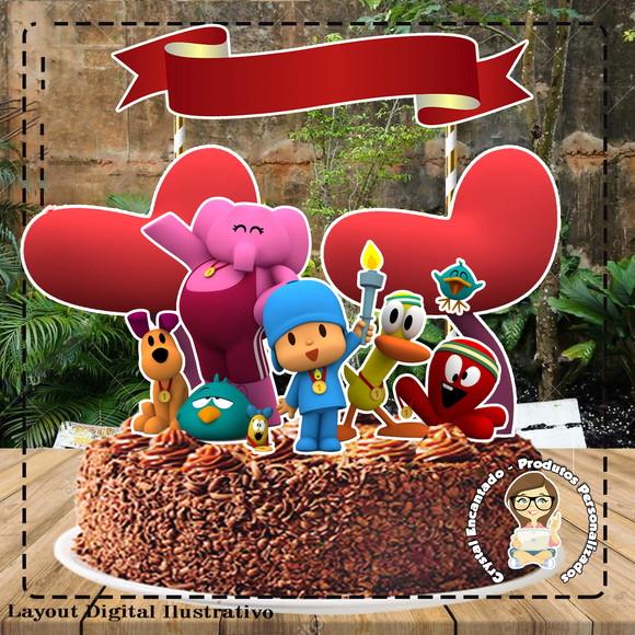 Topo de Bolo Pocoyo - 4728 Arquivo Digital