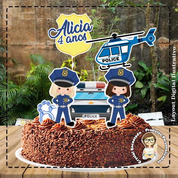 Topo de Bolo Policia - Ref 4741 Arquivo Digital