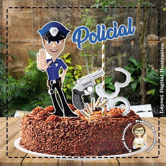 Topo de Bolo Policia - Ref 4742 Arquivo Digital