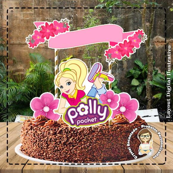 Topo de Bolo Polly Pocket - Ref 4744 Arquivo Digital