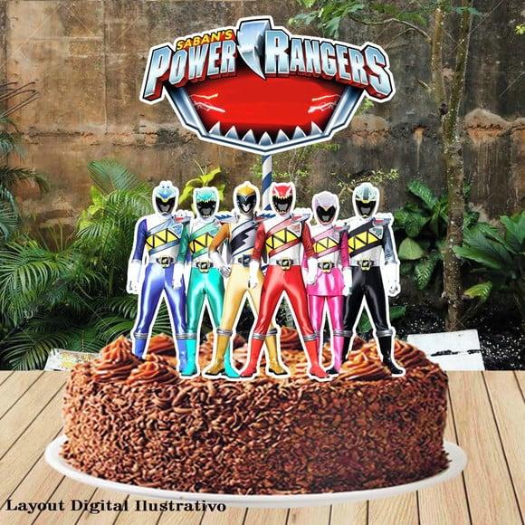 Topo de Bolo Power Rangers Dino Charge -4764 Arquivo Digital
