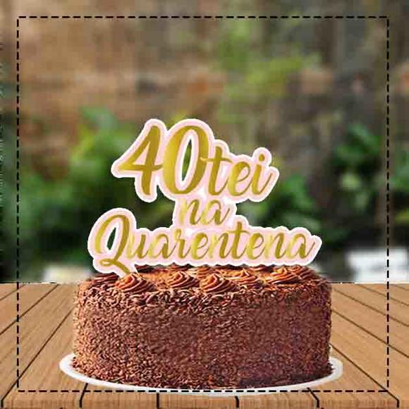 Topo de Bolo Quarentei 40tei - Ref 3666 Arquivo Digital