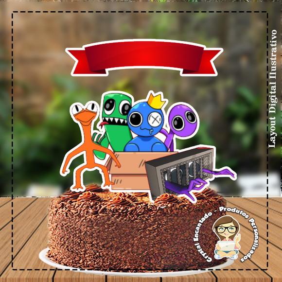 Topo de Bolo Rainbow Friends - Ref 4037 Arquivo Digital