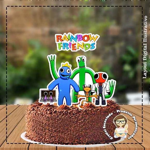 Topo de Bolo Rainbow Friends - Ref 4039 Arquivo Digital