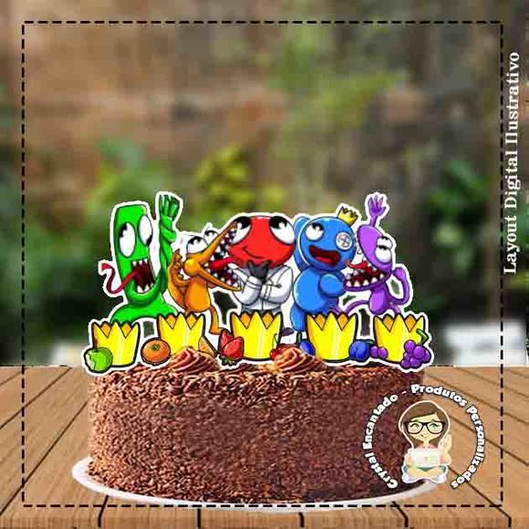 Topo de Bolo Rainbow Friends Ref 1599 Arquivo Digital