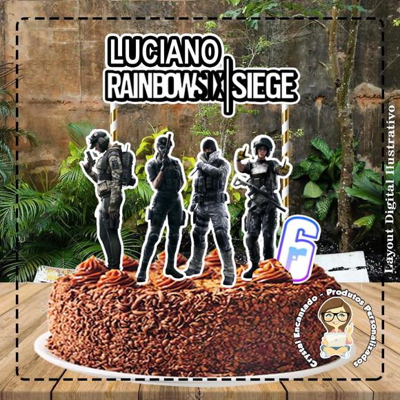 Topo de Bolo Rainbow Six Siege - Ref 3988 Arquivo Digital