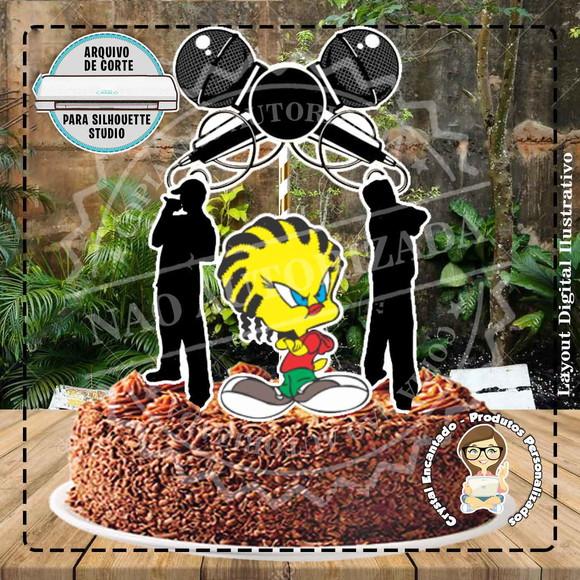 Topo de Bolo Rapper Piu Piu - Ref 4300 Arquivo Digital