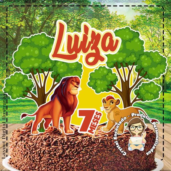 Topo de Bolo Rei Leão - Ref 4848 Arquivo Digital