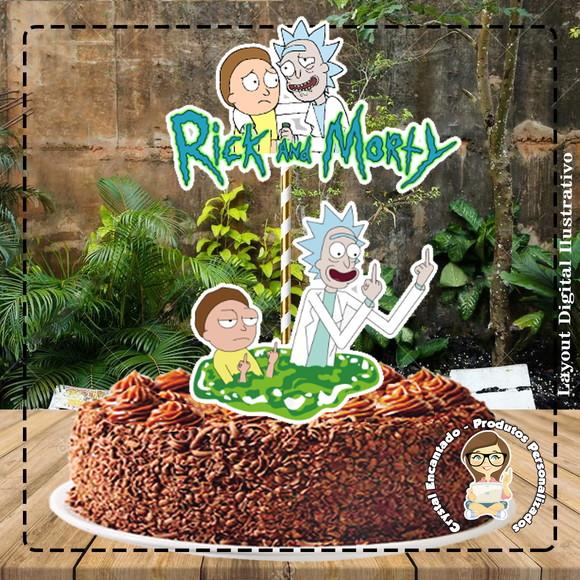 Topo de Bolo Rick Morty- Ref 1881 Arquivo Digital