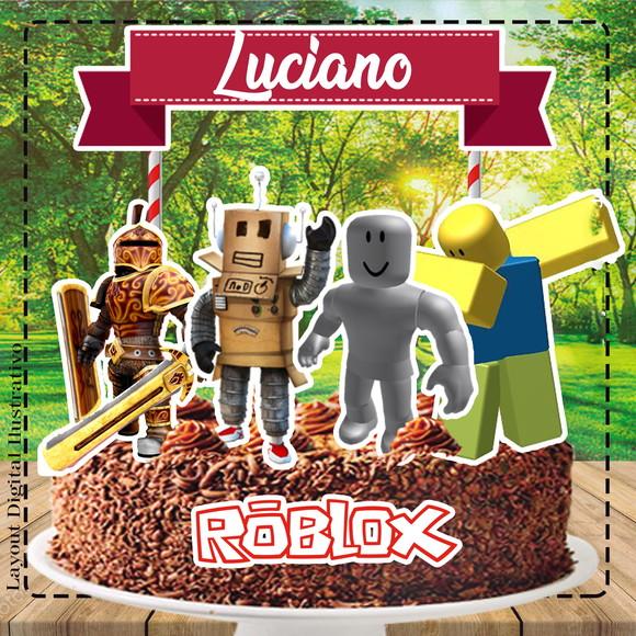 Topo de Bolo Roblox - Ref 1885 Arquivo Digital