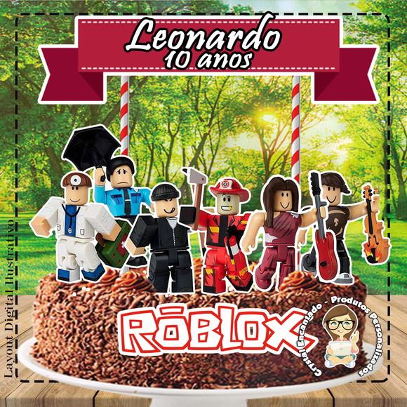 Topo de Bolo Roblox - Ref 1887 Arquivo Digital