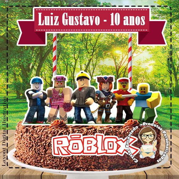 Topo de Bolo Roblox - Ref 1886 Arquivo Digital
