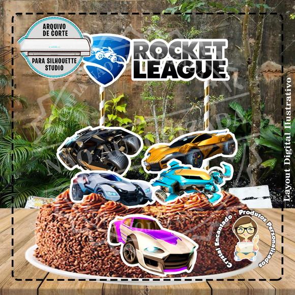 Topo de Bolo Rocket League - Ref 1868 Arquivo Digital