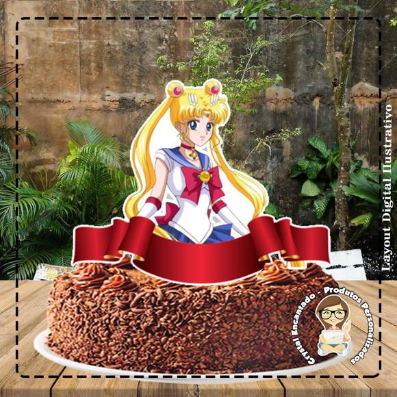 Topo de Bolo Sailor Moon Ref 4886 Arquivo Digital