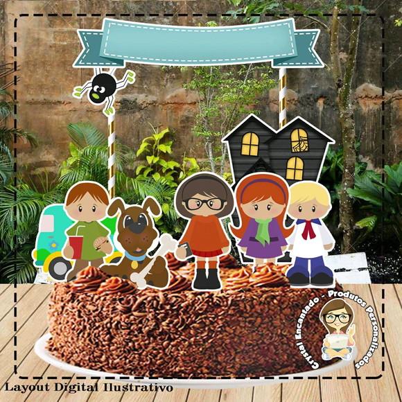 Topo de Bolo Scooby Doo - Ref 4896 Arquivo Digital
