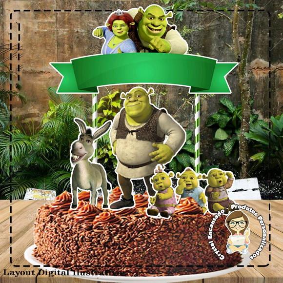 Topo de Bolo Shrek - Ref 4933 Arquivo Digital