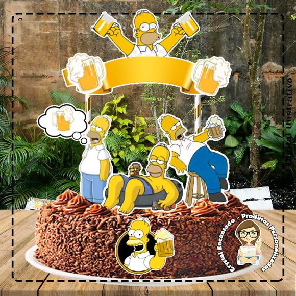 Topo de Bolo Simpsons - Ref 4948 Arquivo Digital
