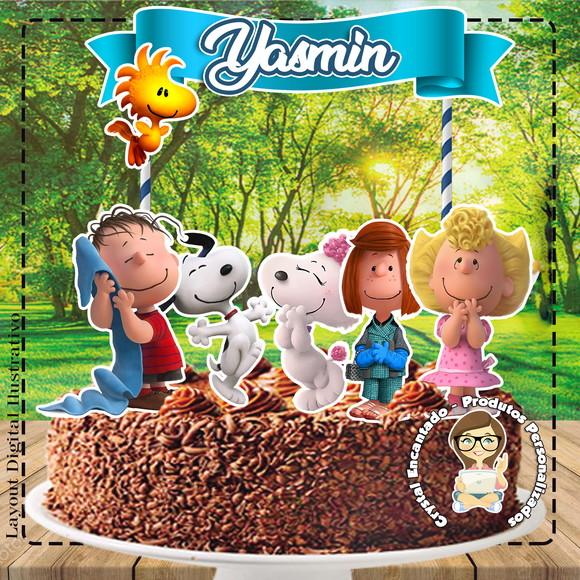 Topo de Bolo Snoopy - Ref 1902 Arquivo Digital