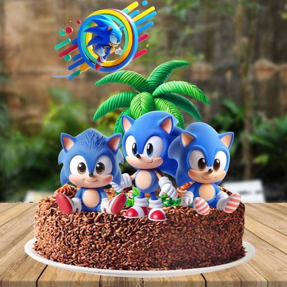 Topo de Bolo Sonic Baby - 5979 Arquivo Digital