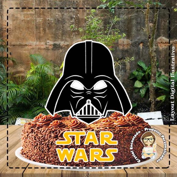 Topo de Bolo Star Wars - Ref 4970 Arquivo Digital