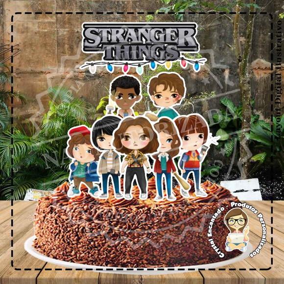 Topo de Bolo Stranger Things - Ref 3092 Arquivo Digital