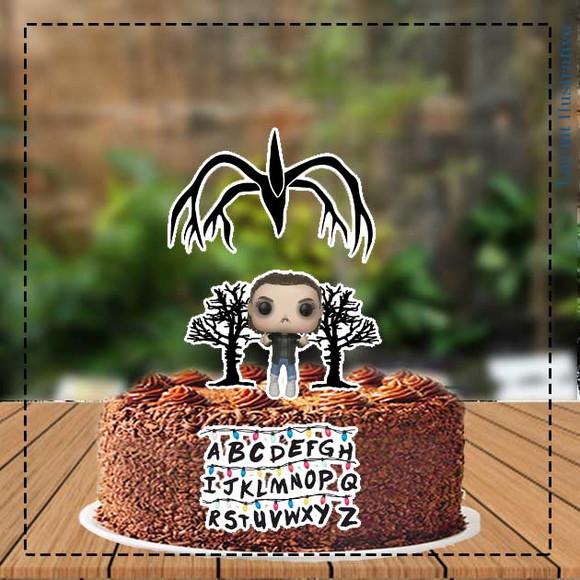 Topo De Bolo Stranger Things - Ref 3875 Arquivo Digital