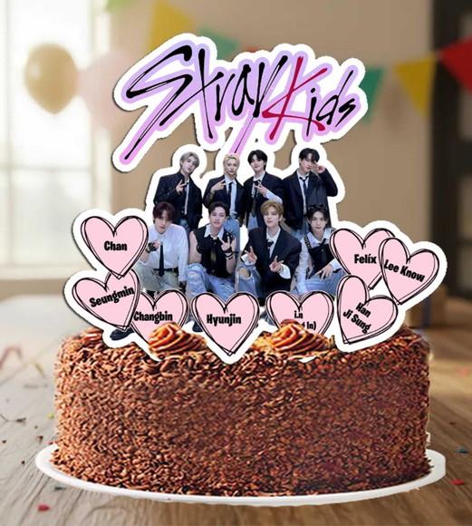 Topo de Bolo Stray Kids - 6798 Arquivo Digital