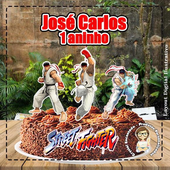 Topo de Bolo Street Fighter - Ref 1913 Arquivo Digital