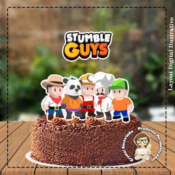 Topo de Bolo Stumble Guys - Ref 3761 Arquivo Digital