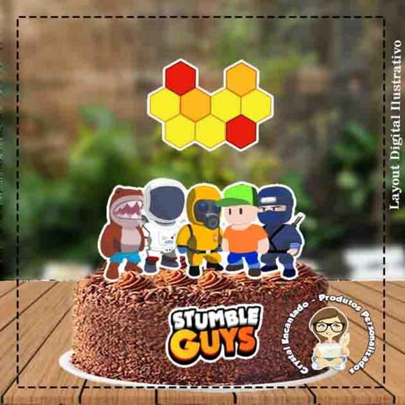 Topo de Bolo Stumble Guys - Ref 3710 Arquivo Digital