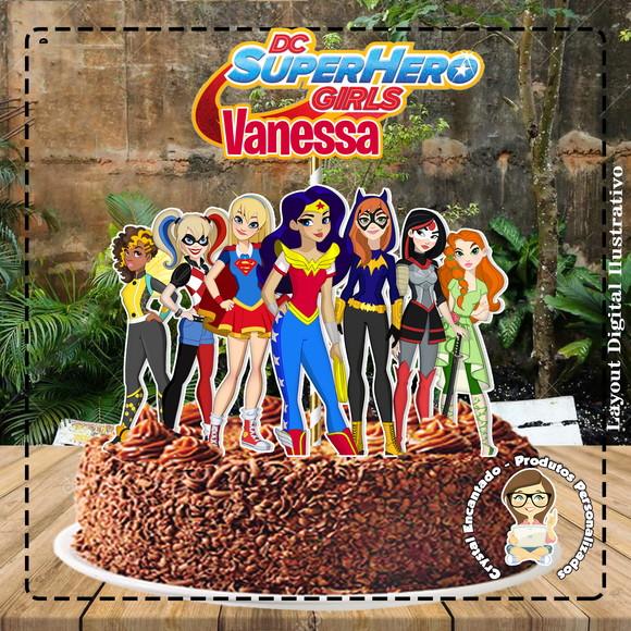 Topo de Bolo Super Hero Girl - Ref 4979 Arquivo Digital