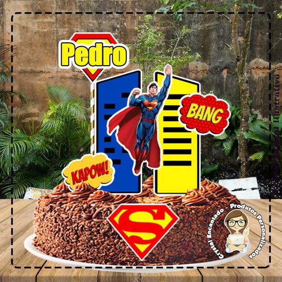 Topo de Bolo Super Homem- Ref 5000 Arquivo Digital