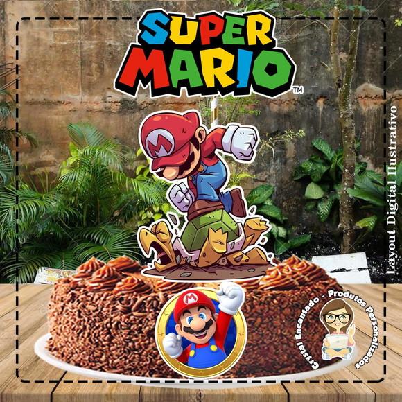 Topo de Bolo Super Mario - Ref 5015 Arquivo Digital