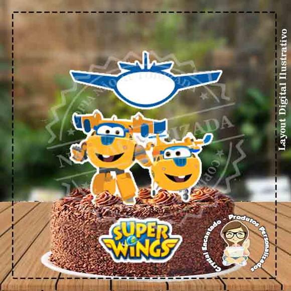 Topo de Bolo Super Wings - Ref 3435 Arquivo Digital