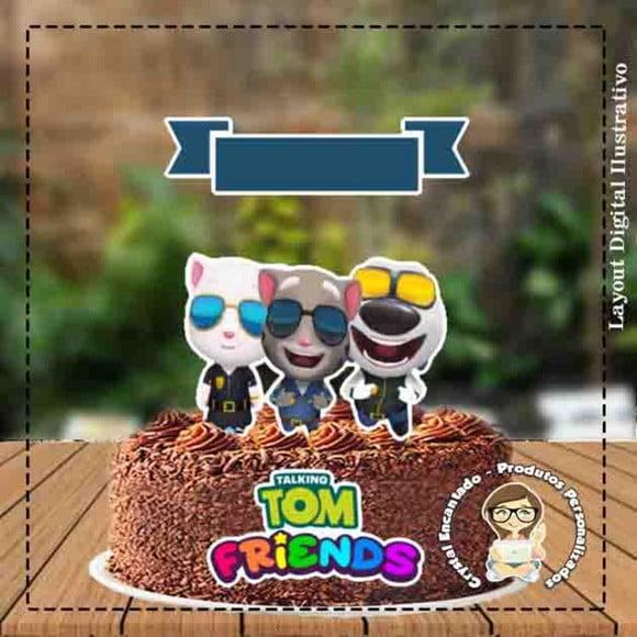 Topo de Bolo Talking Tom - Ref 3774 Arquivo Digital