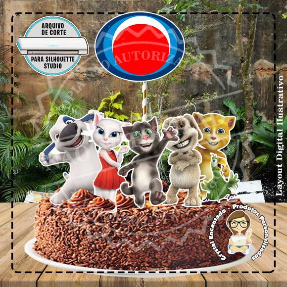 Topo de Bolo Talking Tom And Friends - 5048 Arquivo Digital