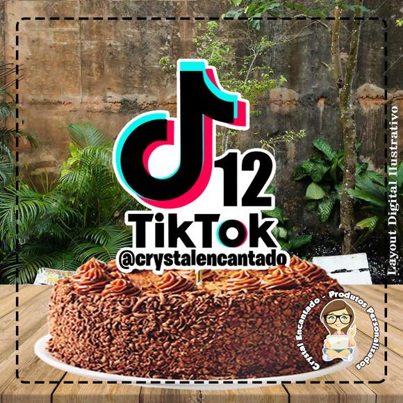 Topo de Bolo Tik Tok - Ref 1959 Arquivo Digital