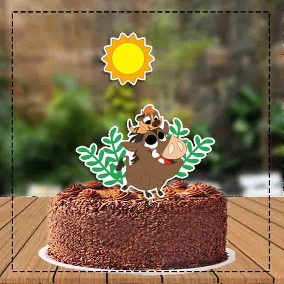 Topo de Bolo Timão e Pumba - Ref 1579 Arquivo Digital