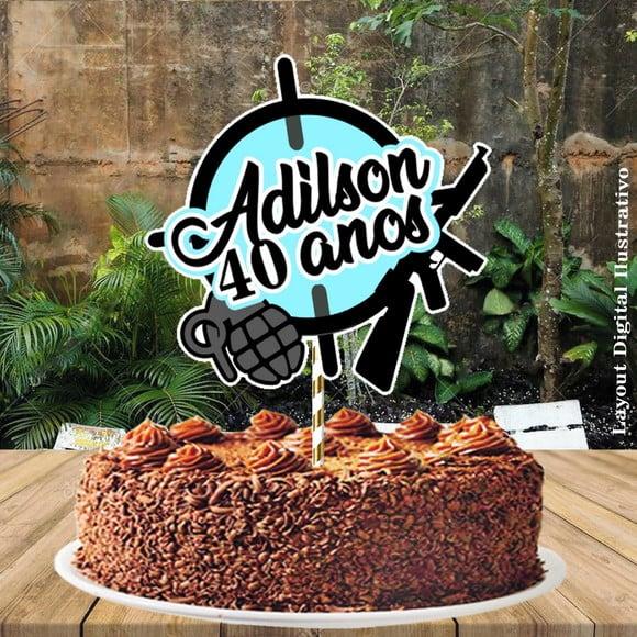 Topo de Bolo Tiro ao Alvo - 2021 Arquivo Digital