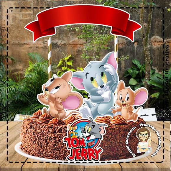 Topo de Bolo Tom e Jerry - Ref 2028 Arquivo Digital