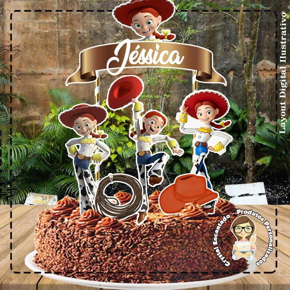 Topo de Bolo Toy Story Jessye - Ref 5092 Arquivo Digital