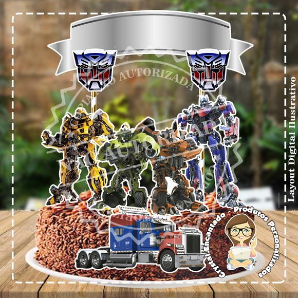 Topo de Bolo Transformers - Ref 5100 Arquivo Digital