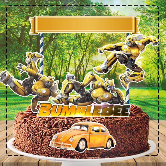 Topo de Bolo Transformers Bumblebee - 5095 Arquivo Digital