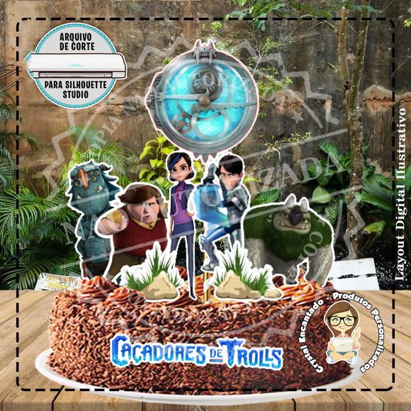 Topo de Bolo Trolls Hunters - Ref 2034 Arquivo Digital