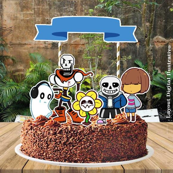 Topo de Bolo Undertale - 2047 Arquivo Digital