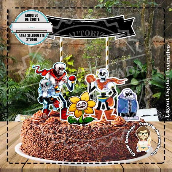 Topo de Bolo Undertale - Ref 2045 Arquivo Digital