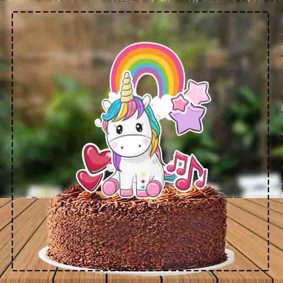 Topo de Bolo Unicornio - Ref 3119 Arquivo Digital