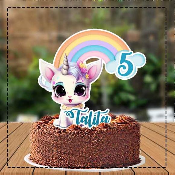 Topo de Bolo Unicornio 4133 Arquivo Digital